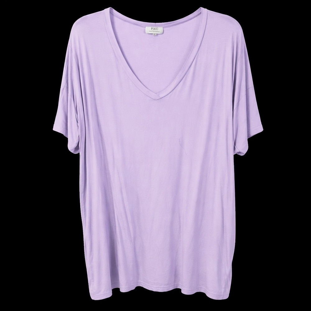 PIKO Lavender Oversized V-Neck Tunic Top | Size‎ Small